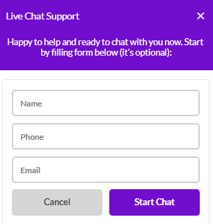 live chat support